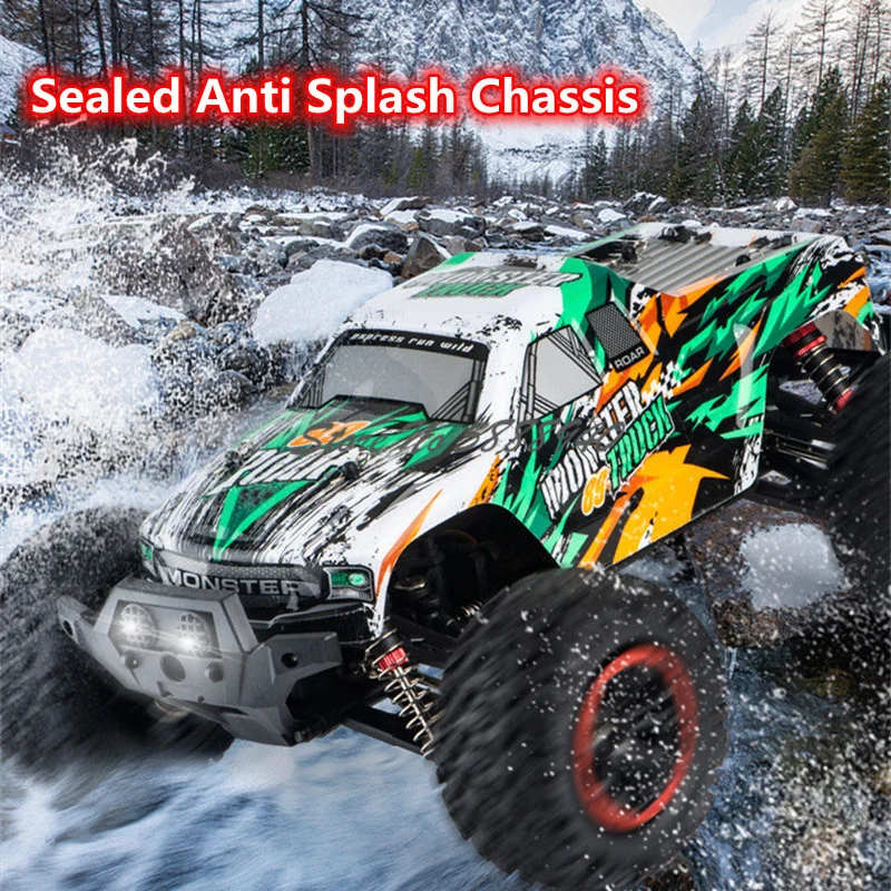 70KM/H High Speed 4WD All Terrain Off-Road Remote Control Truck 1:12 Spring Damping Multiplayer Racing RC Truck Car With Light