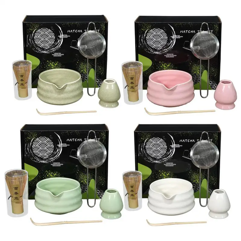 Japanese Tea Set 5 Pieces Tea Set Matcha Set Authentic Design Matcha Kit Professional Matcha Whisk Set for Family Friends