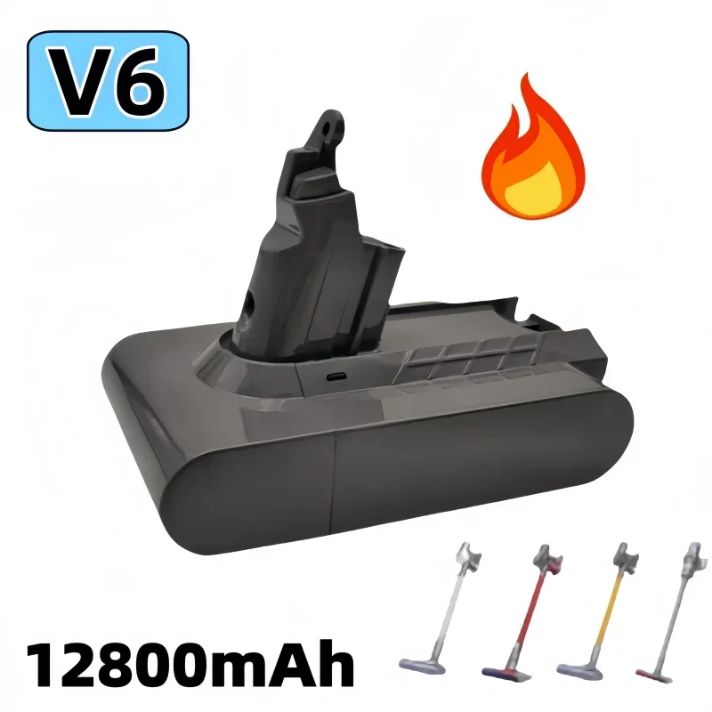 12800mAh V6 Rchargeable Lithium-ion Battery Suitable for Handheld Vacuum Cleaner Batteries Such as SV09 SV10 and SV11