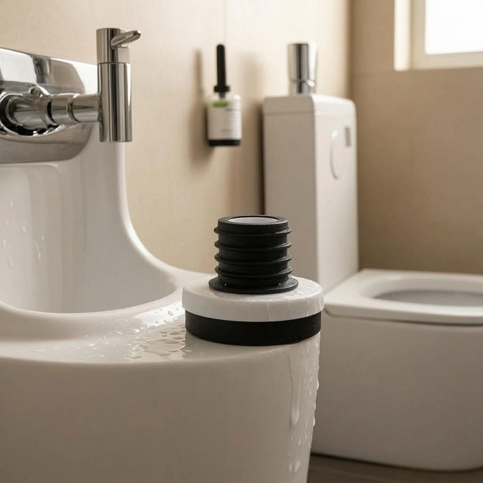 Urinal Sealing Seal Stepped Design Ribbed Urinal Seal Bathroom Seal Odor Resistant Easy Installation
