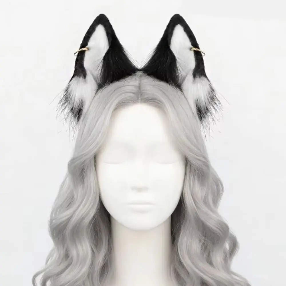 Practical Animal Cat Ears Headband Artificial Furry Gothic Headband Reusable Hair Accessories Cosplay Headband Photo