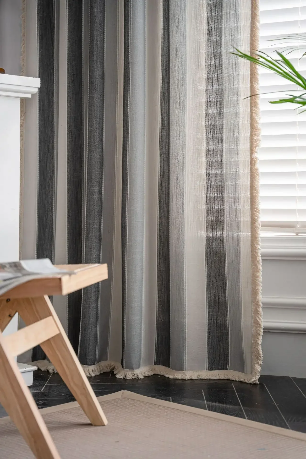 Boho Curtains for Bedroom Living Room,Semi-Blackout French Country Linen Embroidery Vintage Chic Tassels Hollow Bohemian Curtain