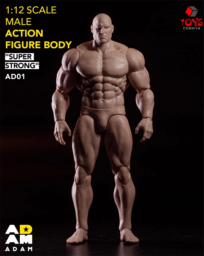 ADAM AD01 escala 1/12 cuerpo articulado muscular súper fuerte 17,2 cm estilo cómico masculino figura de acción súper Flexible cuerpo muñecas