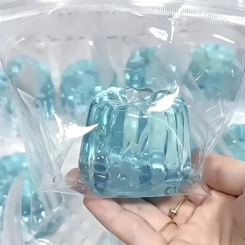 

Мягкая синяя полупрозрачная игрушка-антистресс в виде пудинга, липкие розовые кубики льда, игрушка-фиджет для взрослых, для тренировки рук
