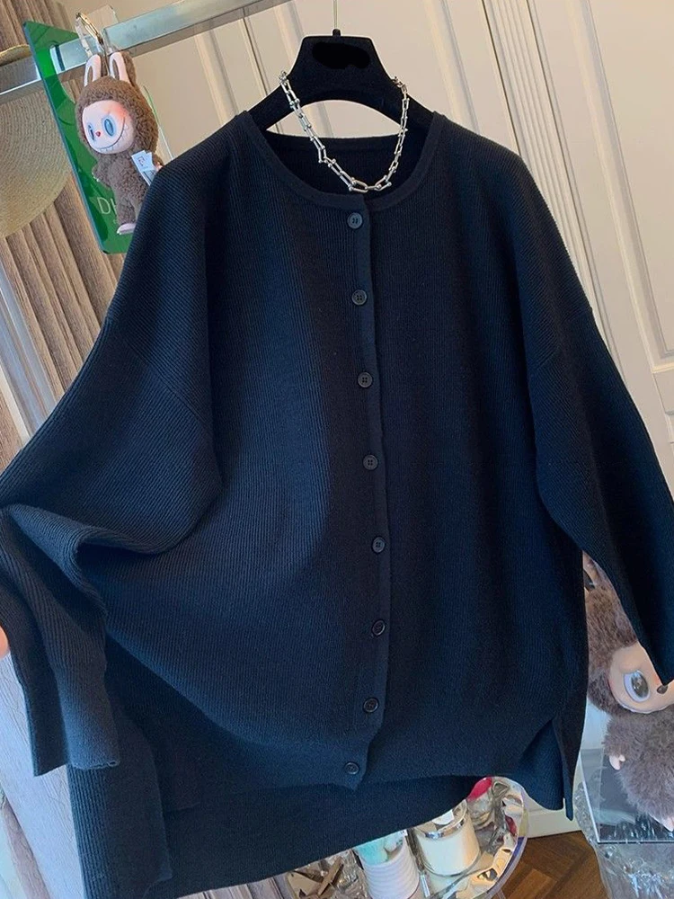 عارضة Sle جولة Ne محبوك سترة الرجال فضفاضة تناسب اللون ربيع الخريف تنوعا مريحة كسول شريط أعلى #3