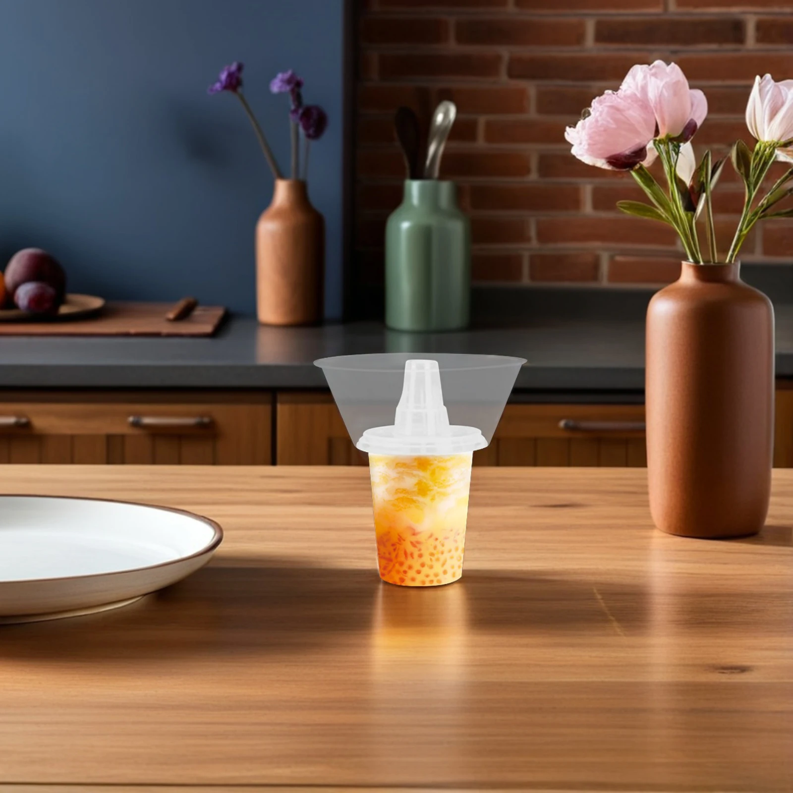 

5 set Creative Combined Snacks Holder Large Capacity Beverage Container Plastic Cup Versatile Snack Tray Outdoor Party