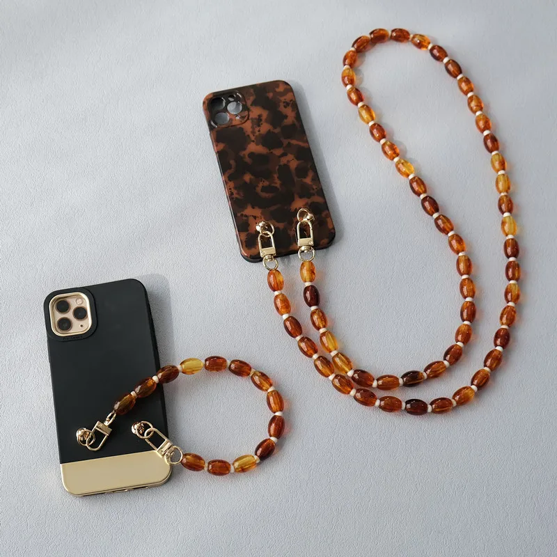 Cadena con cuentas desmontables para bolso de mujer, accesorio de lujo con correa de acrílico para el hombro, novedad