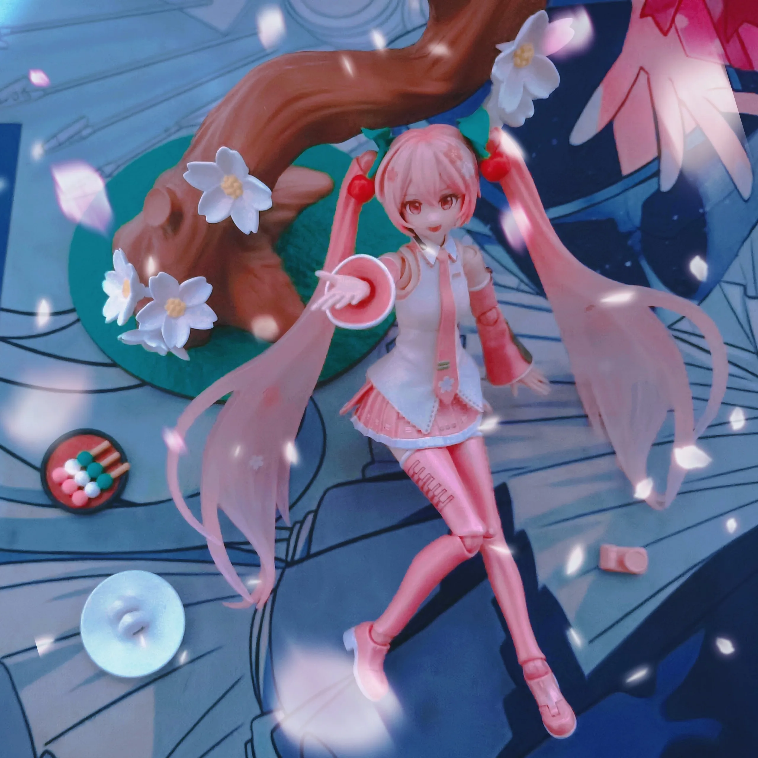 blokees figures 初音ミク 17cm プラモデル 奇跡版 躍動 オリジナル BLOKEES 初音ミク組立アニメフィギュアモデル奇跡の桜未来