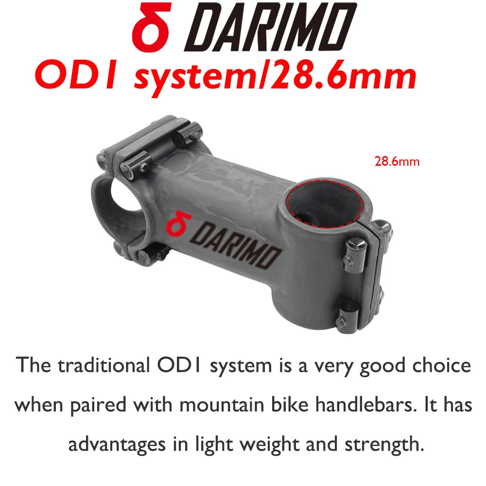 

Darimo Bicycle Handlebar Stem UD Carbon Road MTB Bike Stem Ultralight 28.6mm/31.8mm MTB 6/17 Degrees Bike Cycling Accessories