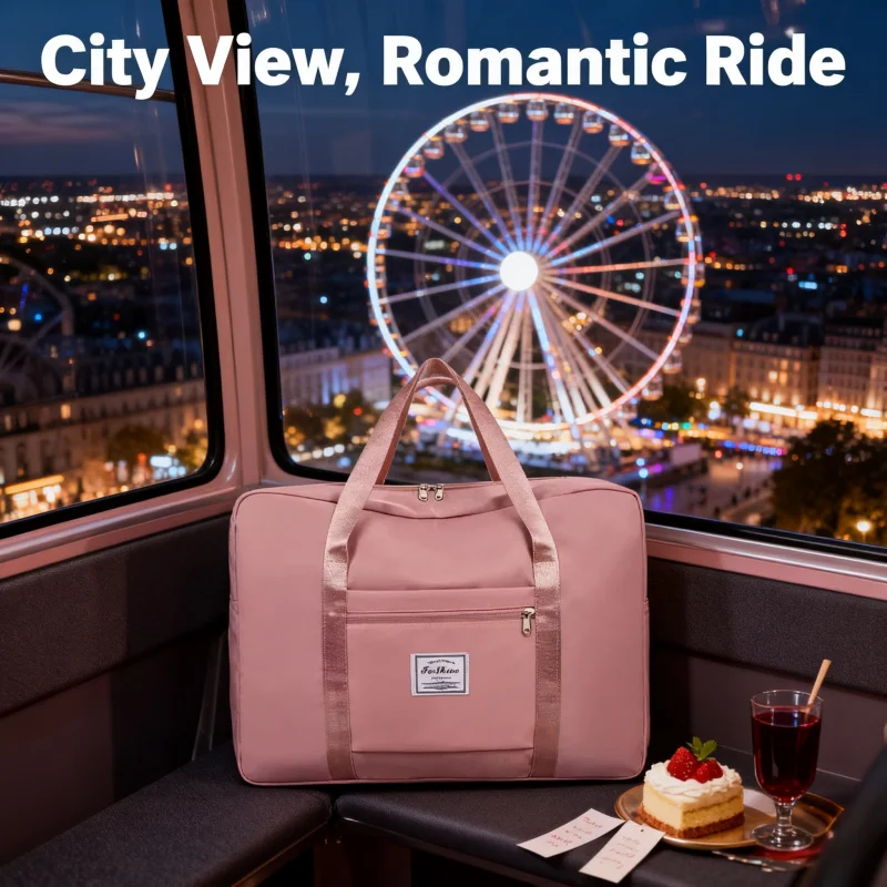 Versatile Foldable Handbag with Multiple Pockets for Travel