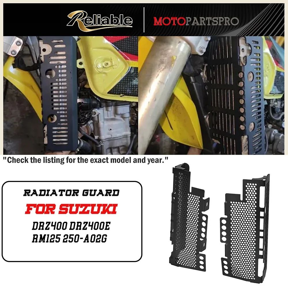 

For Suzuki DRZ400 DRZ400E DRZ 400 E RM125 250-A02G Motorcycle Accessories Radiator Grille Guard Protective Cover