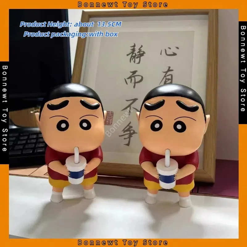 

13.5cm Crayon Shin-chan PVC Cup Shin-chan Ornament Nohara Shinnosuke Figure Model Children's Gift Gift for Friends