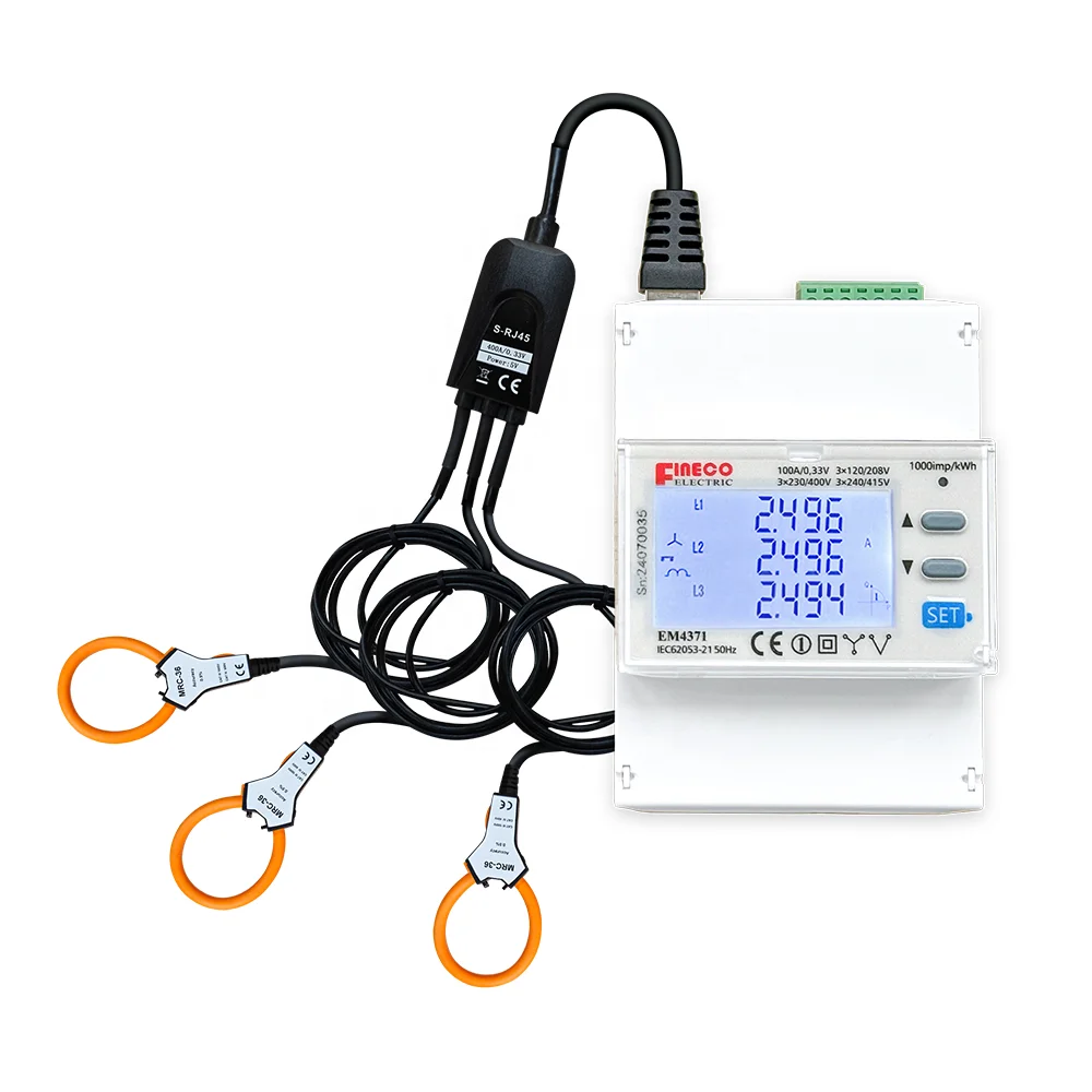 

EM4371 0.33V Modbus Three Phase Digital Energy Meter For Solar System Rogowski Coil Meter