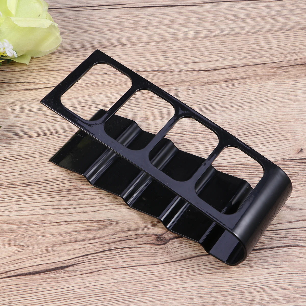 

4 Grids Remote Control Organizer Home Electric Appliance Holder Compact Design Storage Rack Antislip Bottom