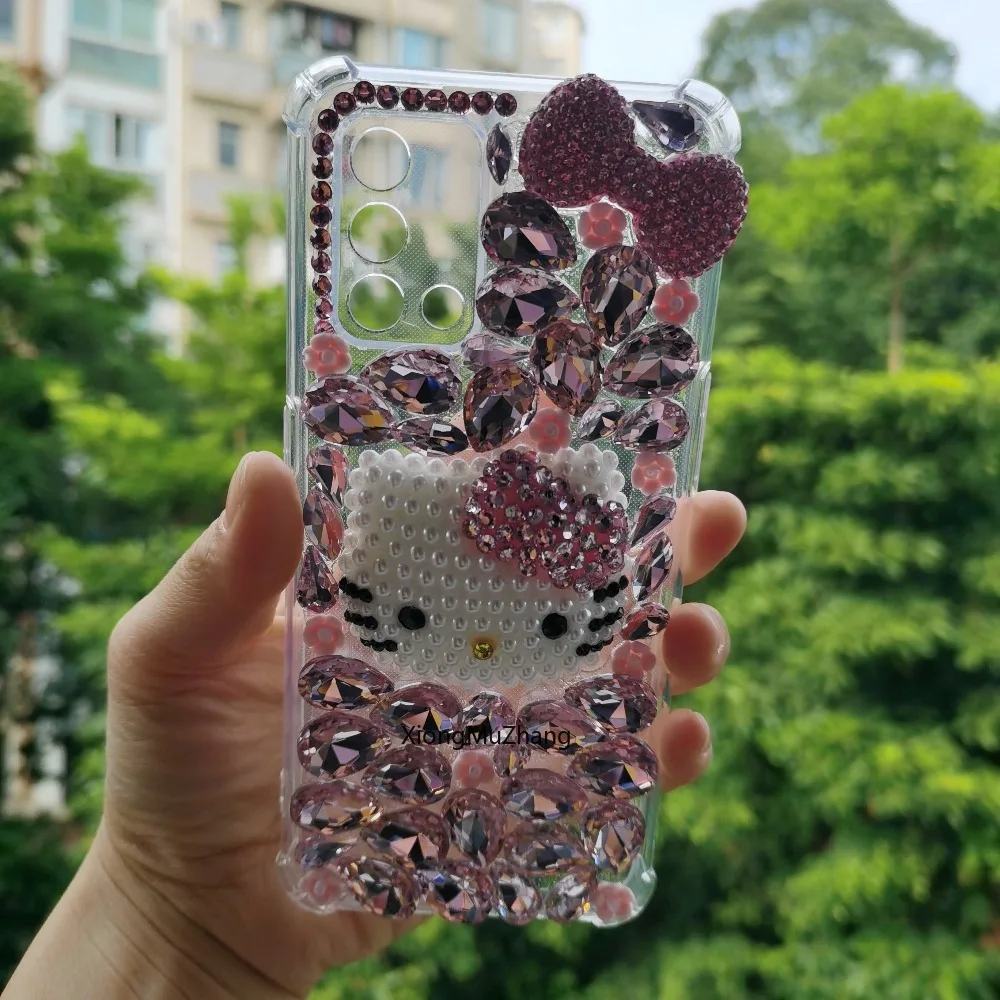 Hello Kitty Strass-Bowknot-Luxus-Glitzer-Hülle für OPPO A53 A52 A54 A58 A72 A74 A78 A98 A96 A95 A94 A92 A6 Pro A16 A17 A18 – Detail 2