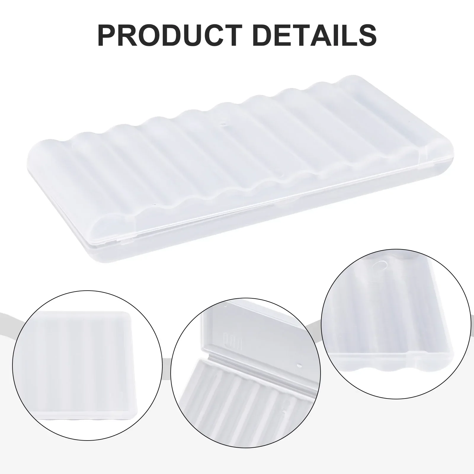 10 Pack No.7 Battery Storage Box 104x46x12mm Clear Plastic Battery Protection Box With Container Holder Batteries Accessories