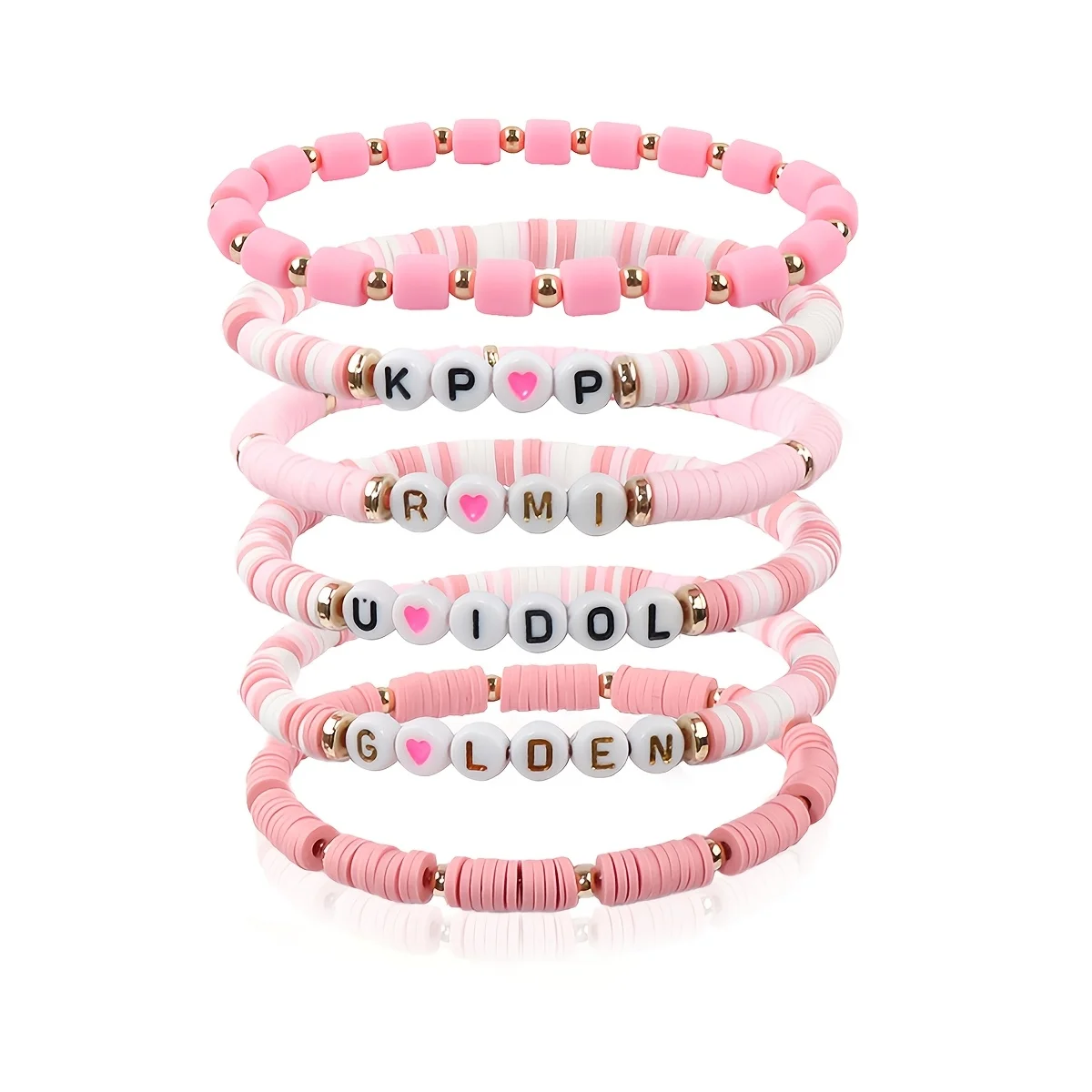 6pcs Korean Pop K-Pop Multicolor Bracelet Set
