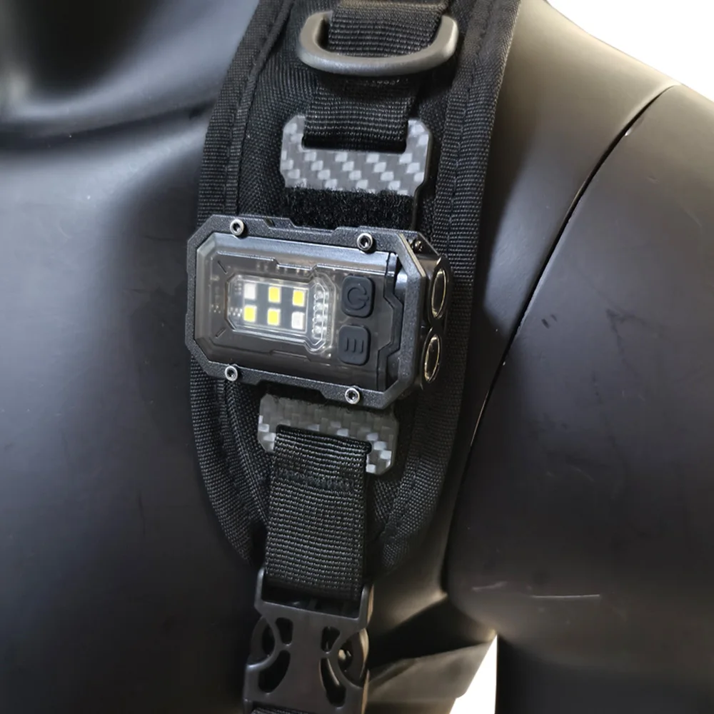 Linterna táctica EDC mini con clip para chaleco MOLLE