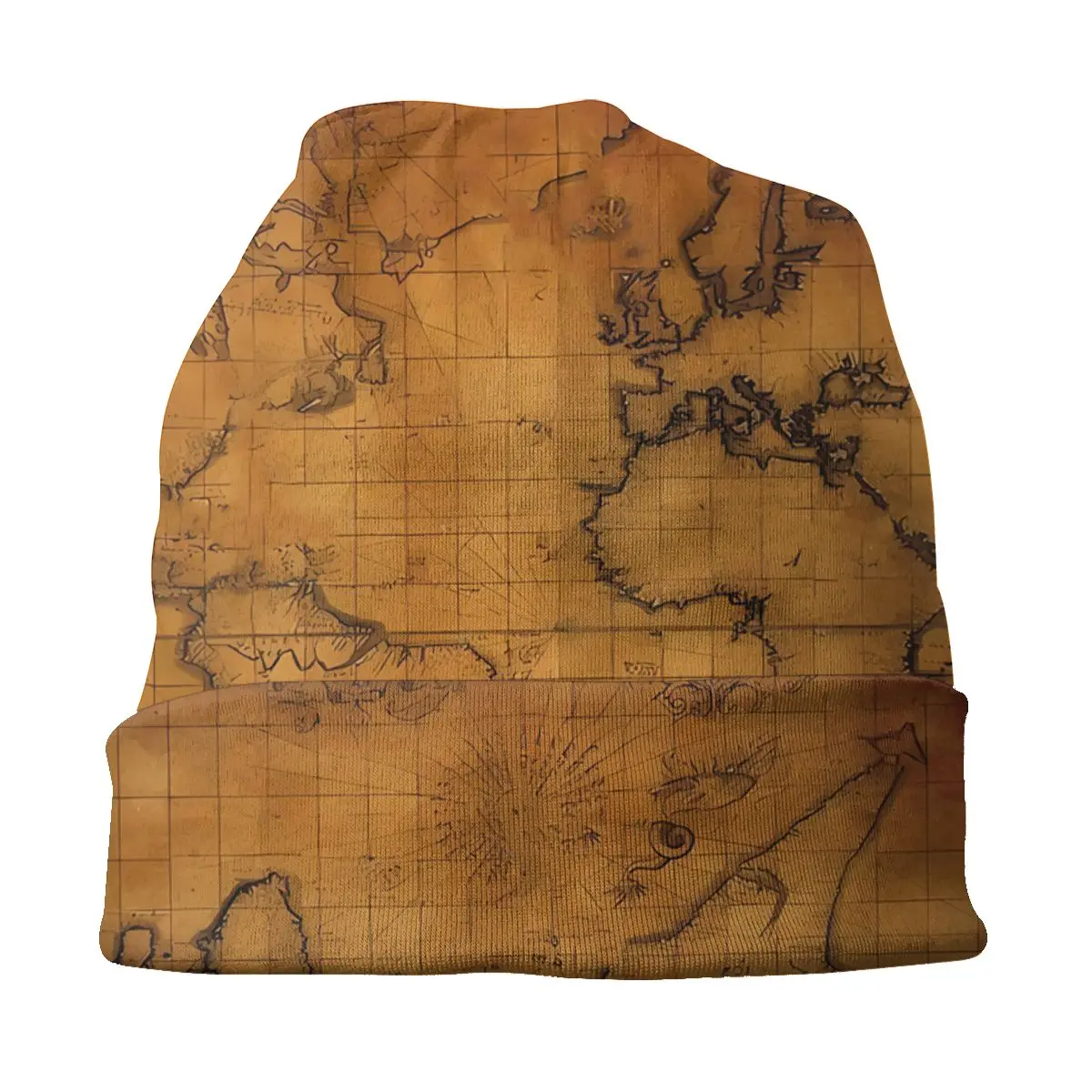 Mappa del mondo cappelli di moda mappa Vintage più antica del mondo disegnata a mano cappello sottile cofano Hipster Skullies berretti berretti uomo