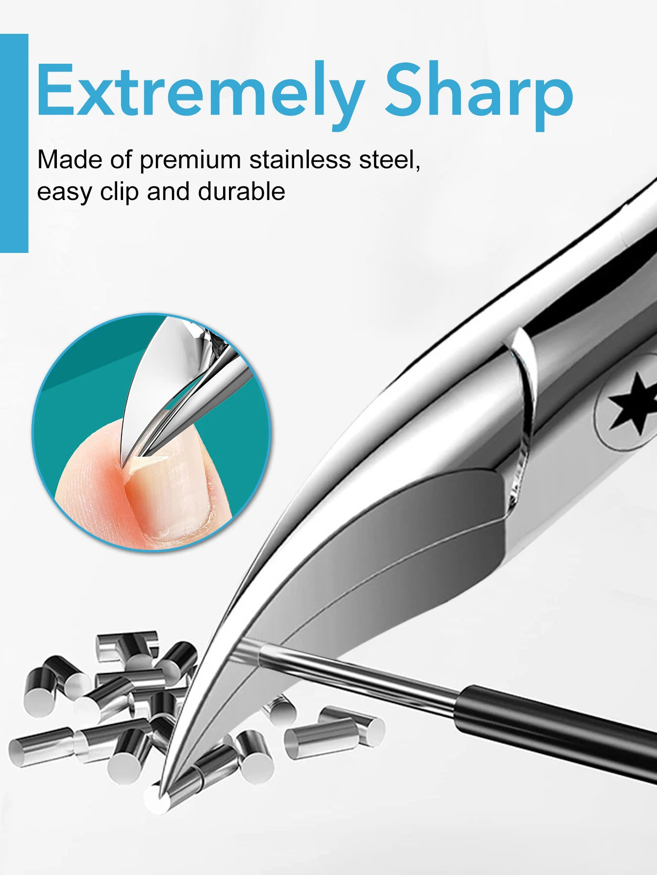 1 pz tagliaunghie professionali per unghie incarnite spesse ampia apertura antiscivolo manico lungo taglierina per unghie dei piedi trimmer