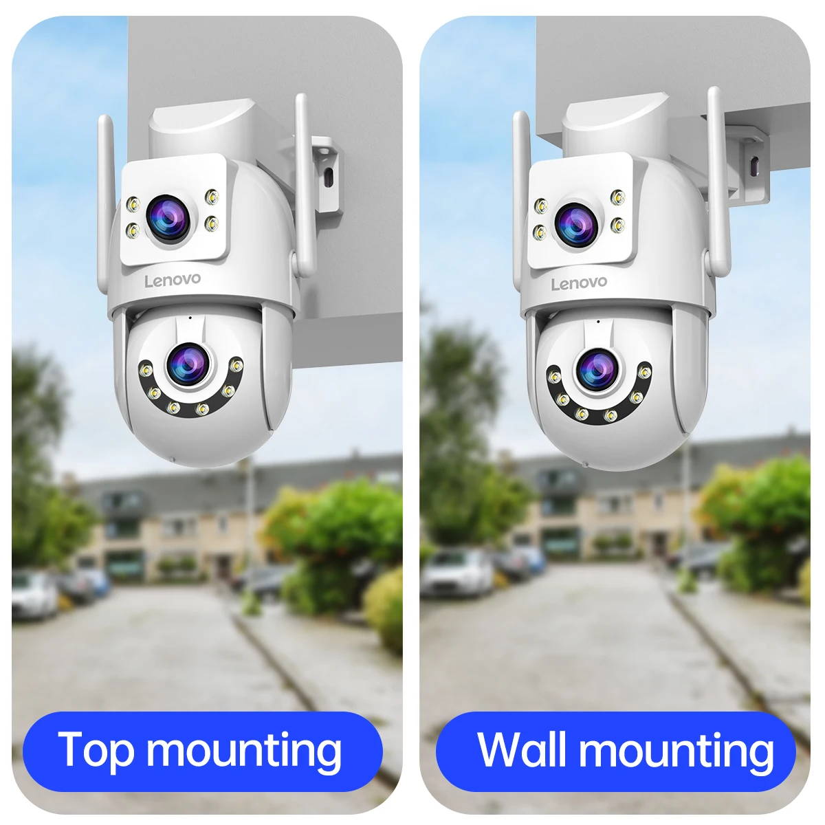 Lenovo 4K WiFi Überwachungskamera 5G Wifi Outdoor Dual Lens PTZ IP Kameras Auto Tracking Audio Video ONVIF Sicherheit CCTV Kamera – Detail 11