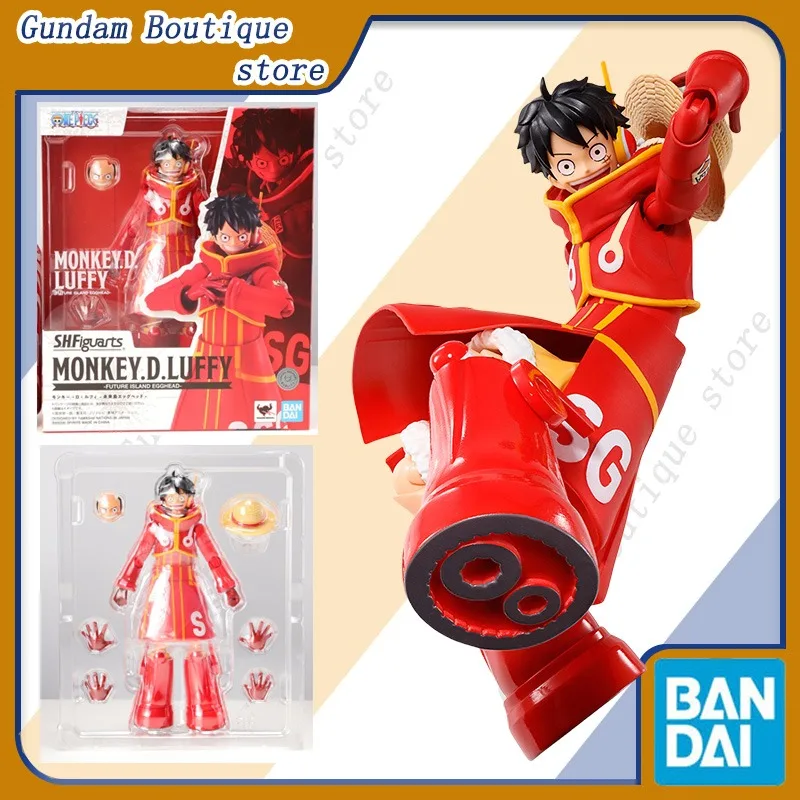 Bandai Genuino SHF ONE PIECE Monkey D Rufy -FUTURE ISLAND EGGHEAD- Anime Action Figure Da Collezione Modello Giocattoli Regalo Per Bambini