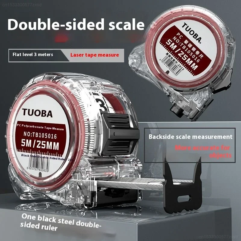TUOBA Outdoor Tape Measuring High Precision Wear-resistant Retractable Steel Tape Measure Site Construction Meter Measure Tools