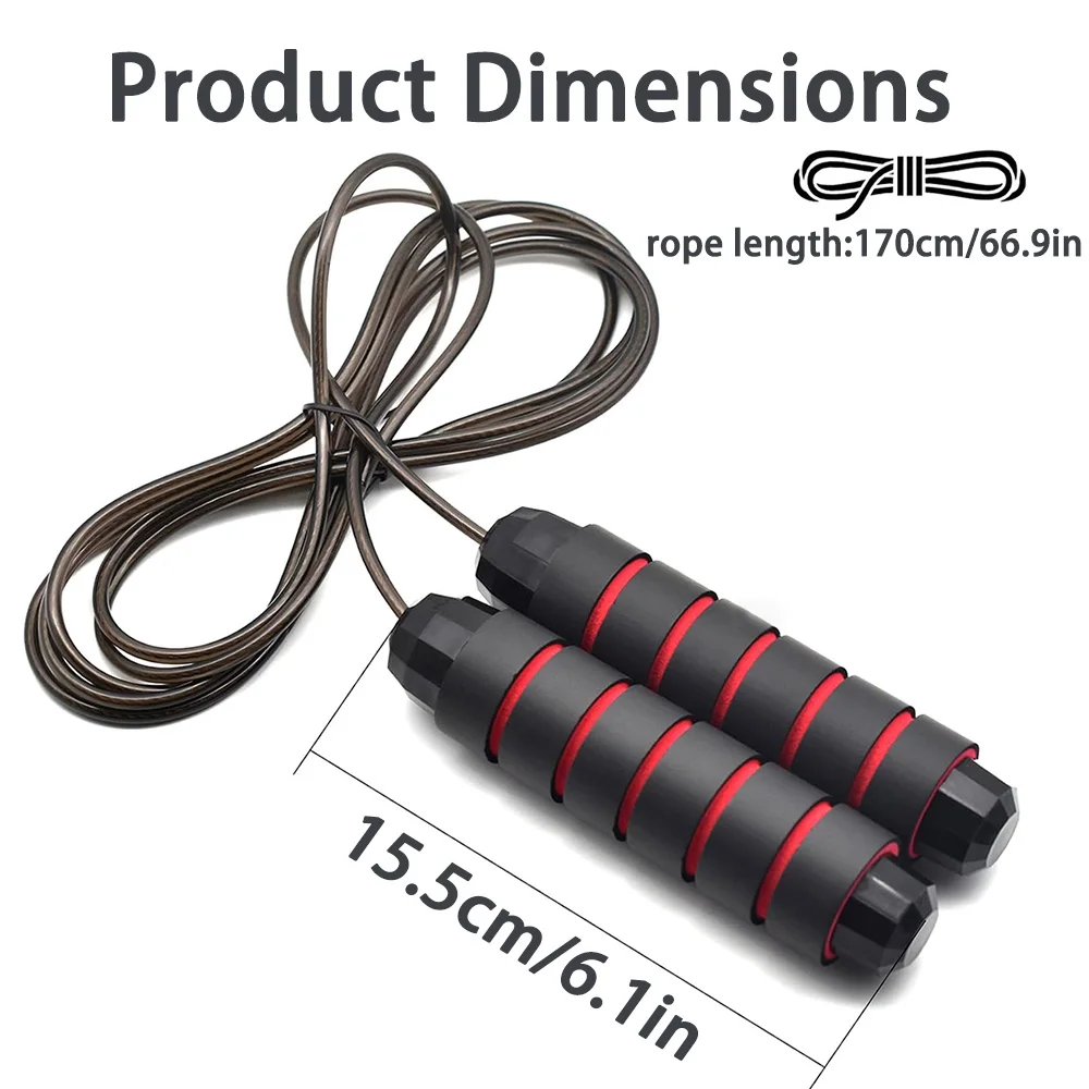 Jump Rope Steel Wire Skipping Exercise Adjustable Jumping Fitness Workout Training Home Sport Equipment Tangle-Free