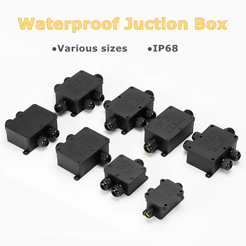 IP68 Outdoor Rainproof Anti-flaming PA66 Plastic Adapter Juction Box For Street Lamp With Terminal Support Customization