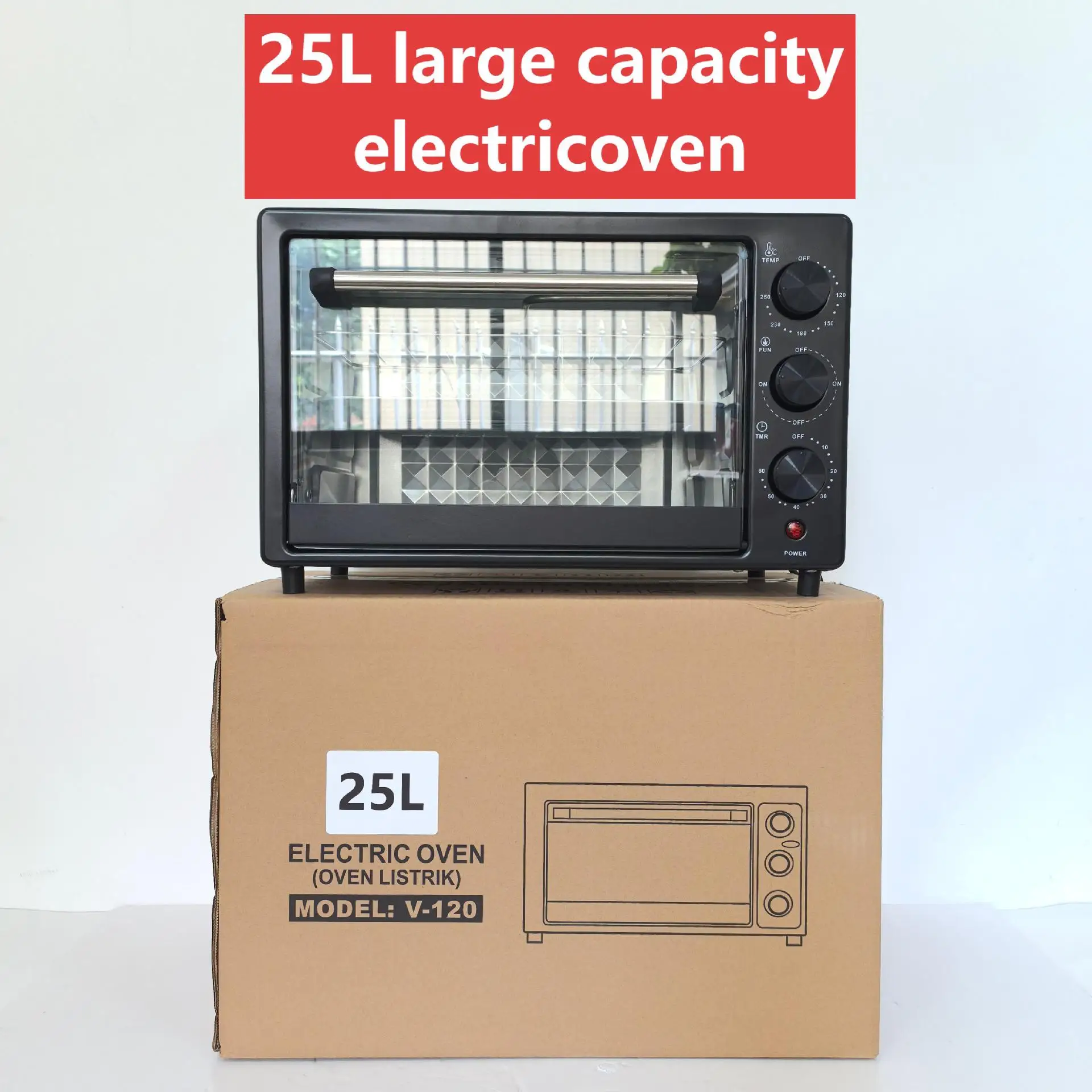 

Духовка 15 л, бытовая многофункциональная маленькая двухслойная электрическая духовка для выпечки, духовка 12 л, электрическая духовка большой емкости 25 л