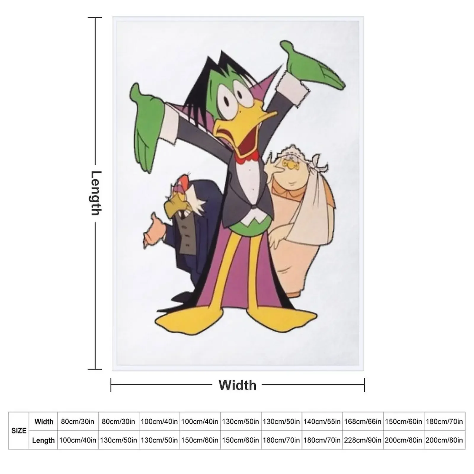 Count Duckula Throw Blanket Decoratives Decorative Sofa Blankets