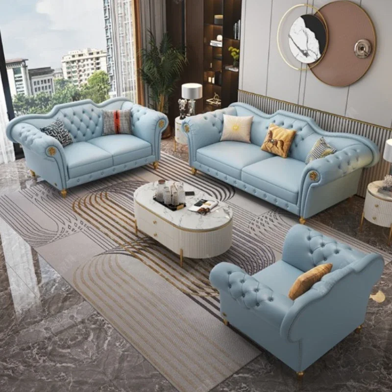 Designer Modern Luxury Sofas Sectional 3 Pieces Leather Loveseat Sofa Living Room Divani Soggiorno Nuovi Arrivati Furniture Home