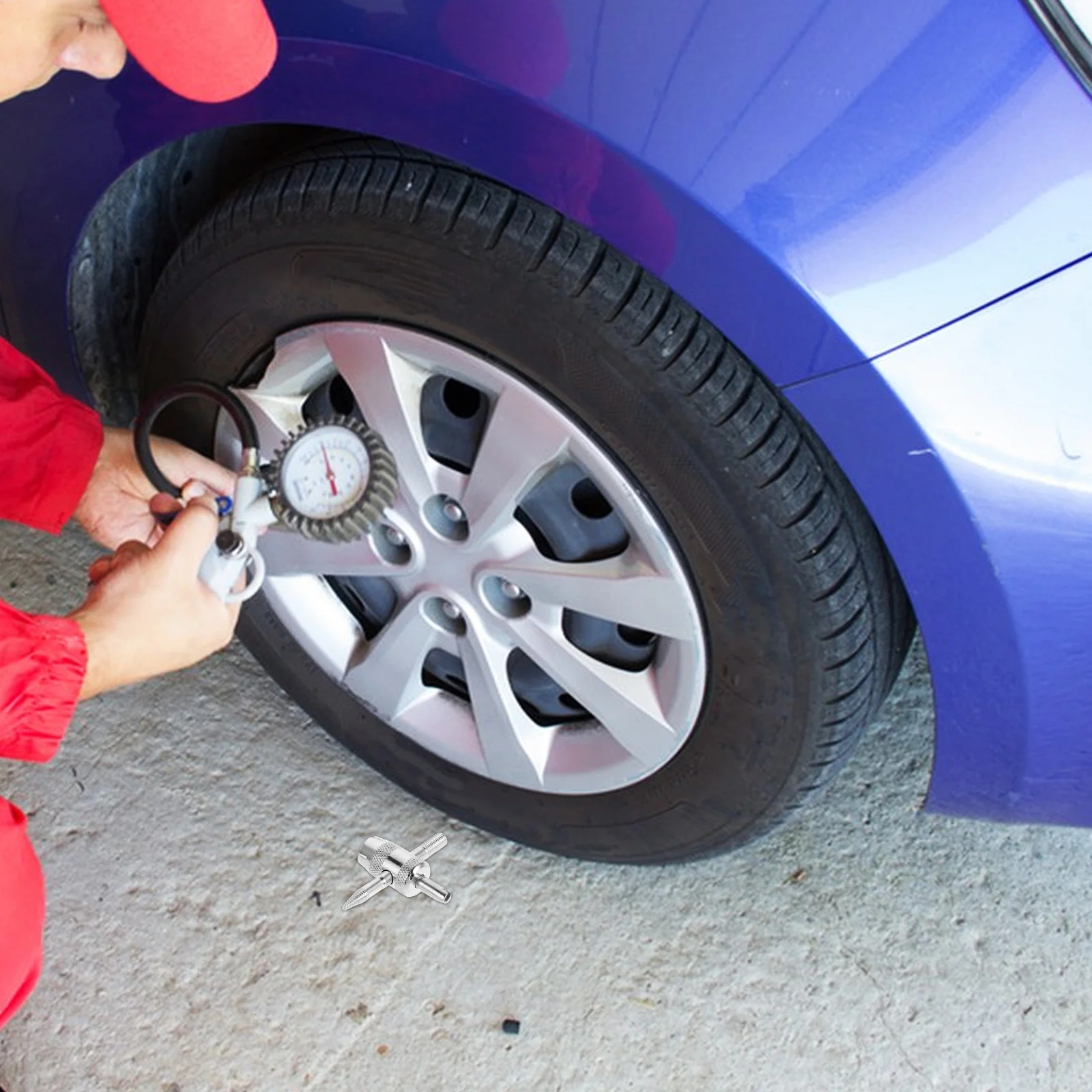 متعددة الوظائف 4 في 1 صمام الأساسية أداة إزالة الصواميل صمام معدني الجذعية وجع للسيارات الدراجات النارية الدراجات أداة صيانة الإطارات