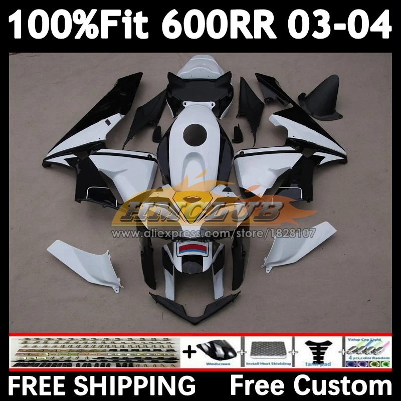 OEM Fairing For HONDA white gloss CBR 600 CC 600RR 600F5 600CC F5 58No.134 CBR600 RR CBR600RR 03 04 CBR600F5 2003 2004 Injection