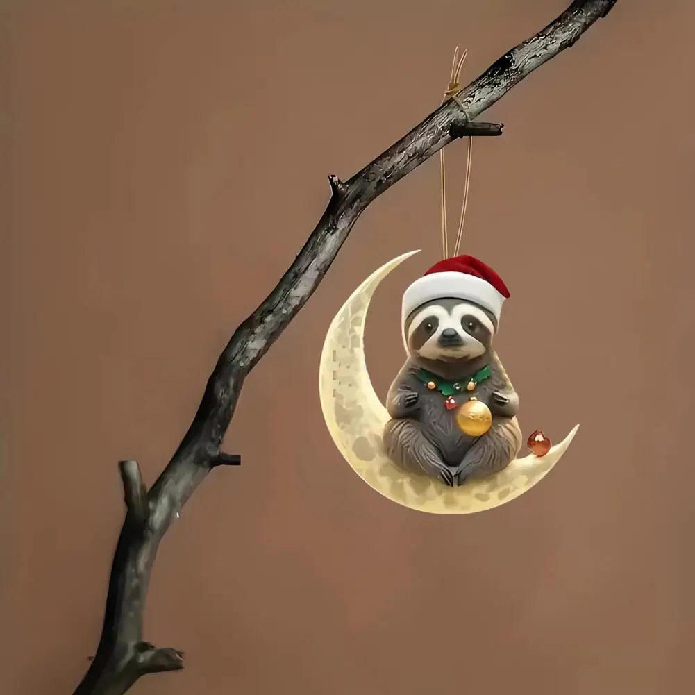 

Christmas Wall Decoration Acrylic Car Ornament Christmas Car Pendant Decoration Set 2d Acrylic Cartoon Dog for Car