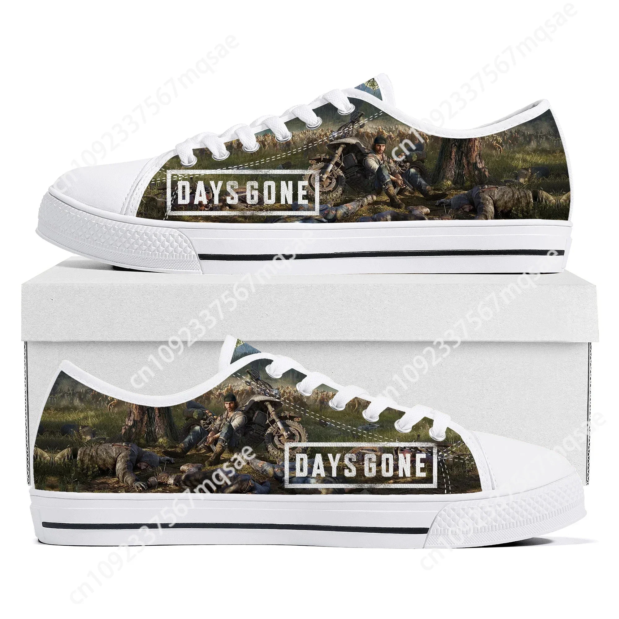 Days Gone Low Top Sneakers Hot Cartoon Game Womens Mens Teenager High Quality Fashion Canvas Sneaker Couple Custom Built Shoes