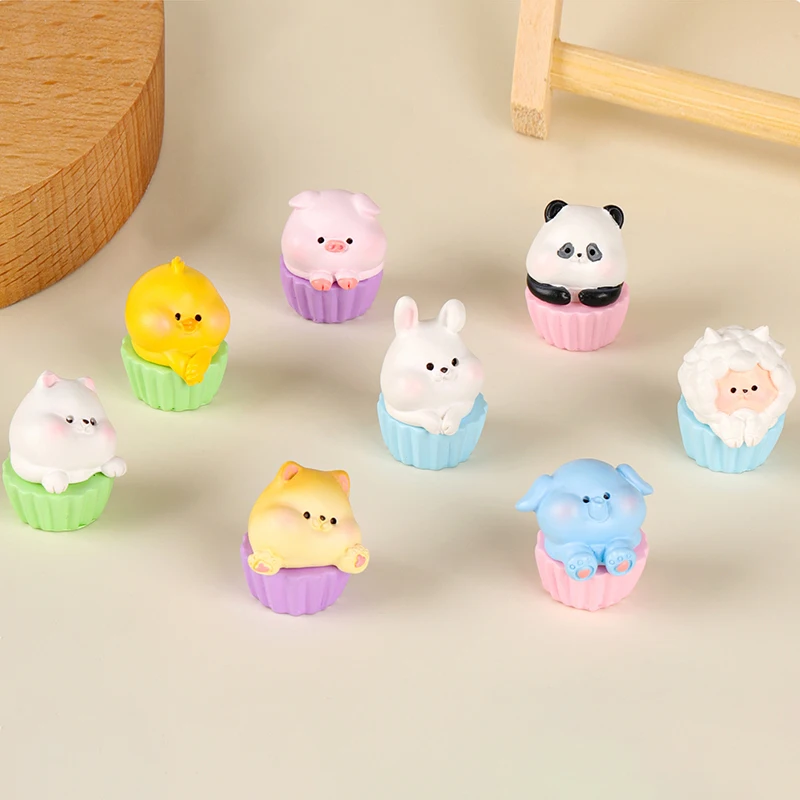 Creative Cute Mini Paper Cup Animals Decoration Micro Landscape Ornament DIY Home Decorations Cartoon Mini Ornaments Gifts