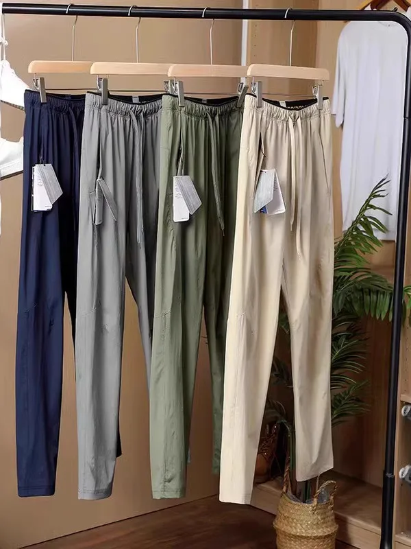 

Летние легкие дышащие эластичные брюки для активного отдыха с защитой от солнца, повседневные спортивные брюки прямого кроя со средней посадкой