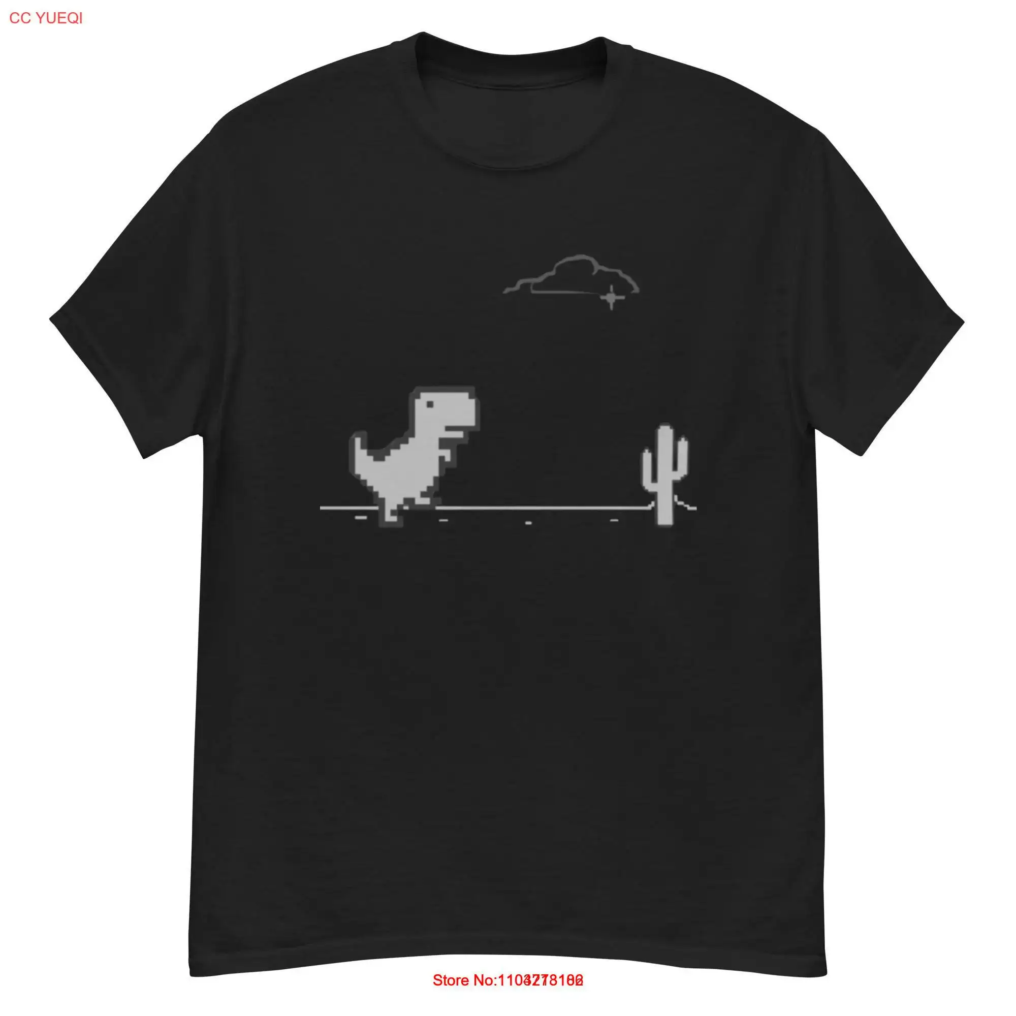 Google Dinosaur T Shirt long or short sleeves