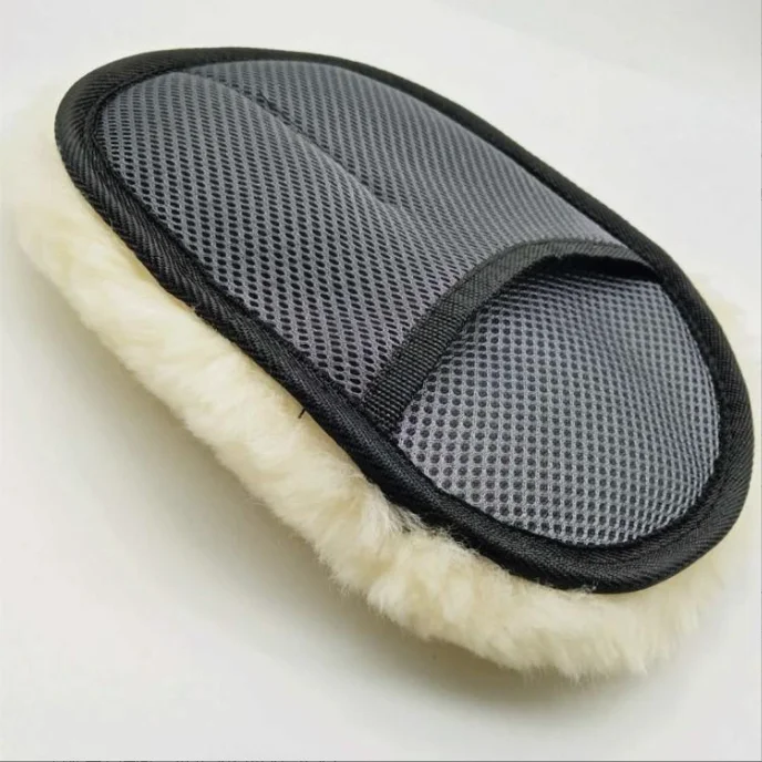 Car Wash Wool Plush Mitt, Single-sided Thickened Imported Fleece Car Cleaning Glove Auto Detailing Washing Tool