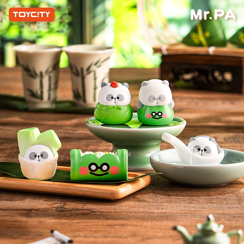 

Toycity Food Theme Peripheral Blind Box“MR.PA China Grand Hotel”series 4pcs/bag Refrigerator Magnet Mystery Box Toys Kids Gift
