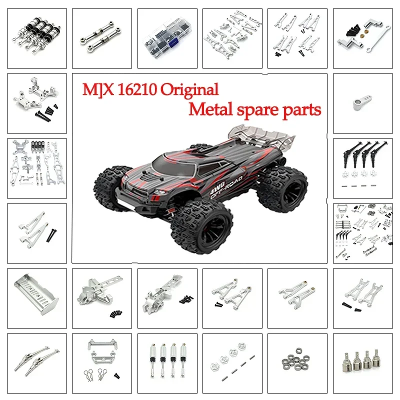 Aluminum Alloy Suspension Arm  Cup Set Upgrade Metal Parts Accessories for Mjx Hyper 1/16 Go  RC Car 16207 16208 16209 H16 H16BM