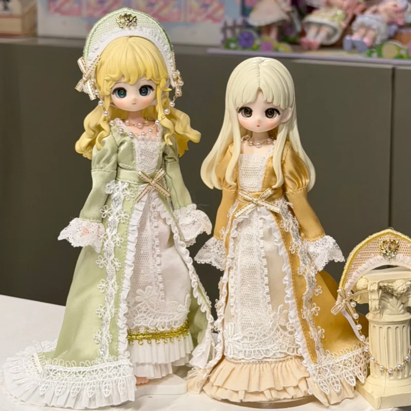 SIMONTOYS Empire Dress Series 1/12 BJD Compatible Handmade European Court Style Doll Outfit Divergent Color for Articulated Doll