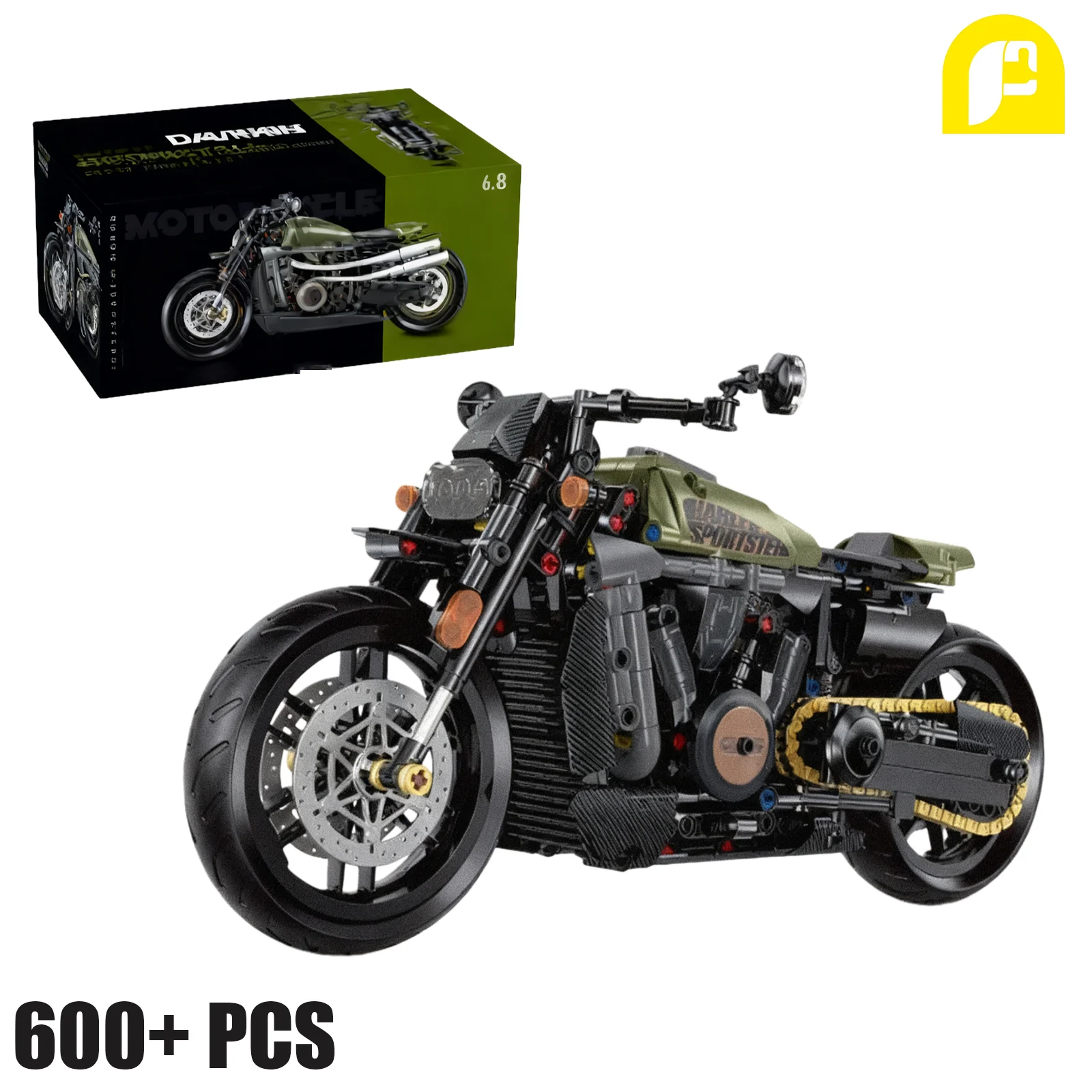 

MOC 1:8 600+PCS Motorcycle Building Blocks Toy Racing Motorcycle Series Building Toy Vehicle Toy Kids Adults Christmas Gift