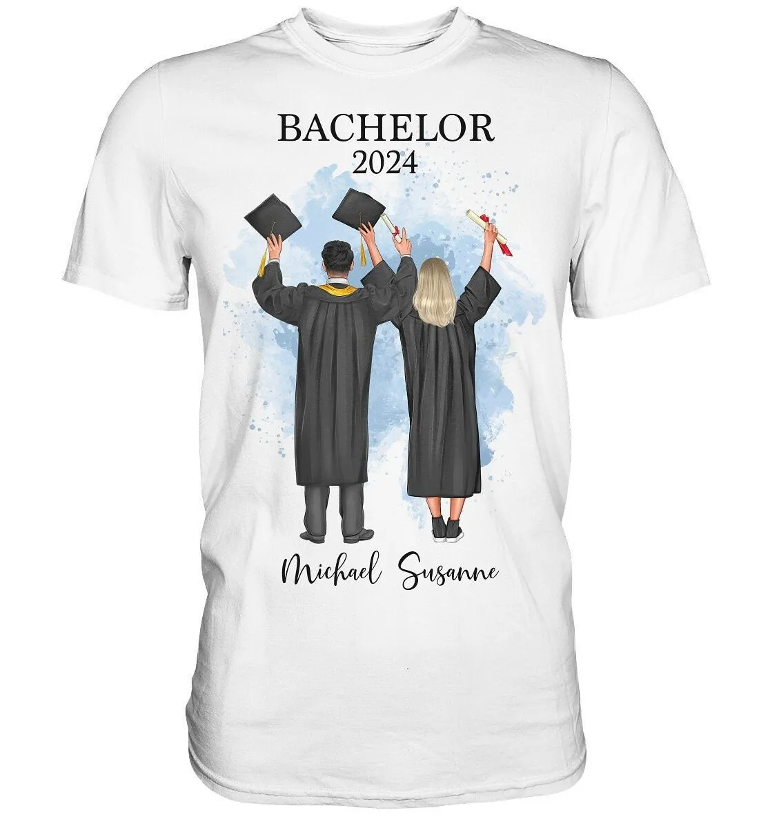 Bachelor Master Degree Doctor Personalized Friends Classmates High School Graduation Premium T Shirt