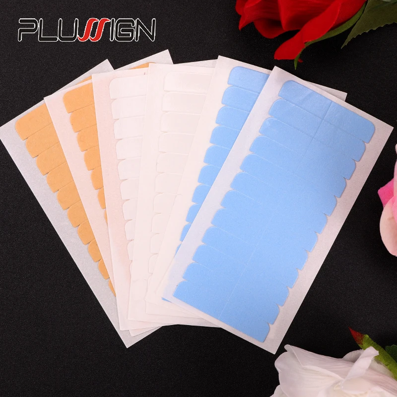 

10Sheets 120Pcs Waterproof Wig Glue Hair Extension Tape Strong Tape For Hair Extension/Lace/Toupee Double Sided Lace Front Tape