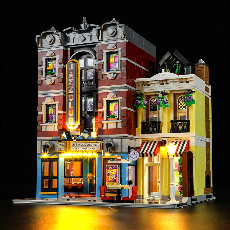Zestaw oświetlenia LED DIY do LEGO 10312 Klub jazzowy i pizzeria (tylko oświetlenie LED, bez modelu klocków)