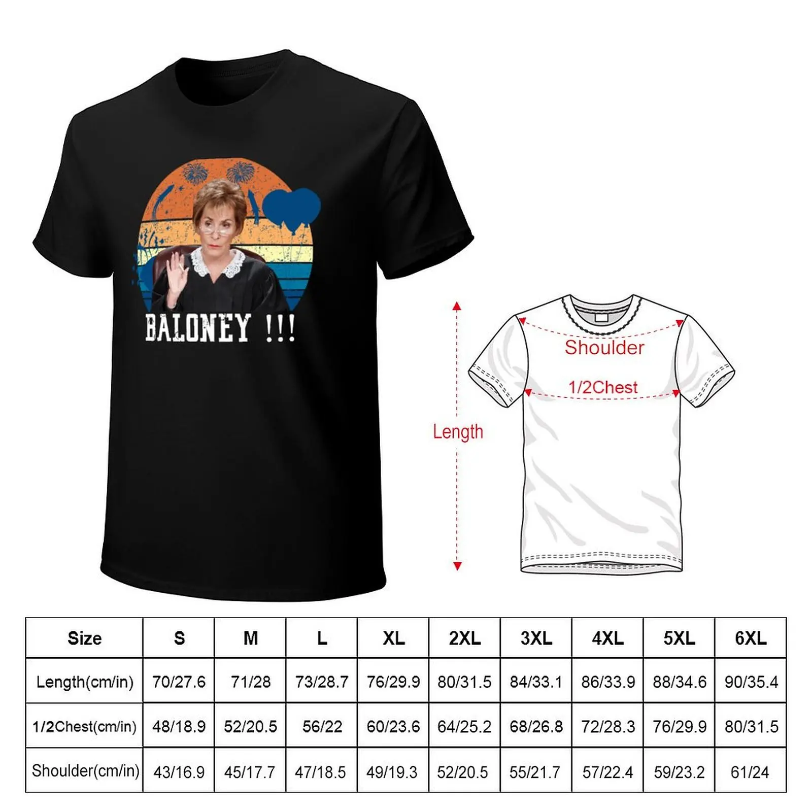 Judge Judy Baloney T-Shirt Stylish Graphic Short Sleeve Top