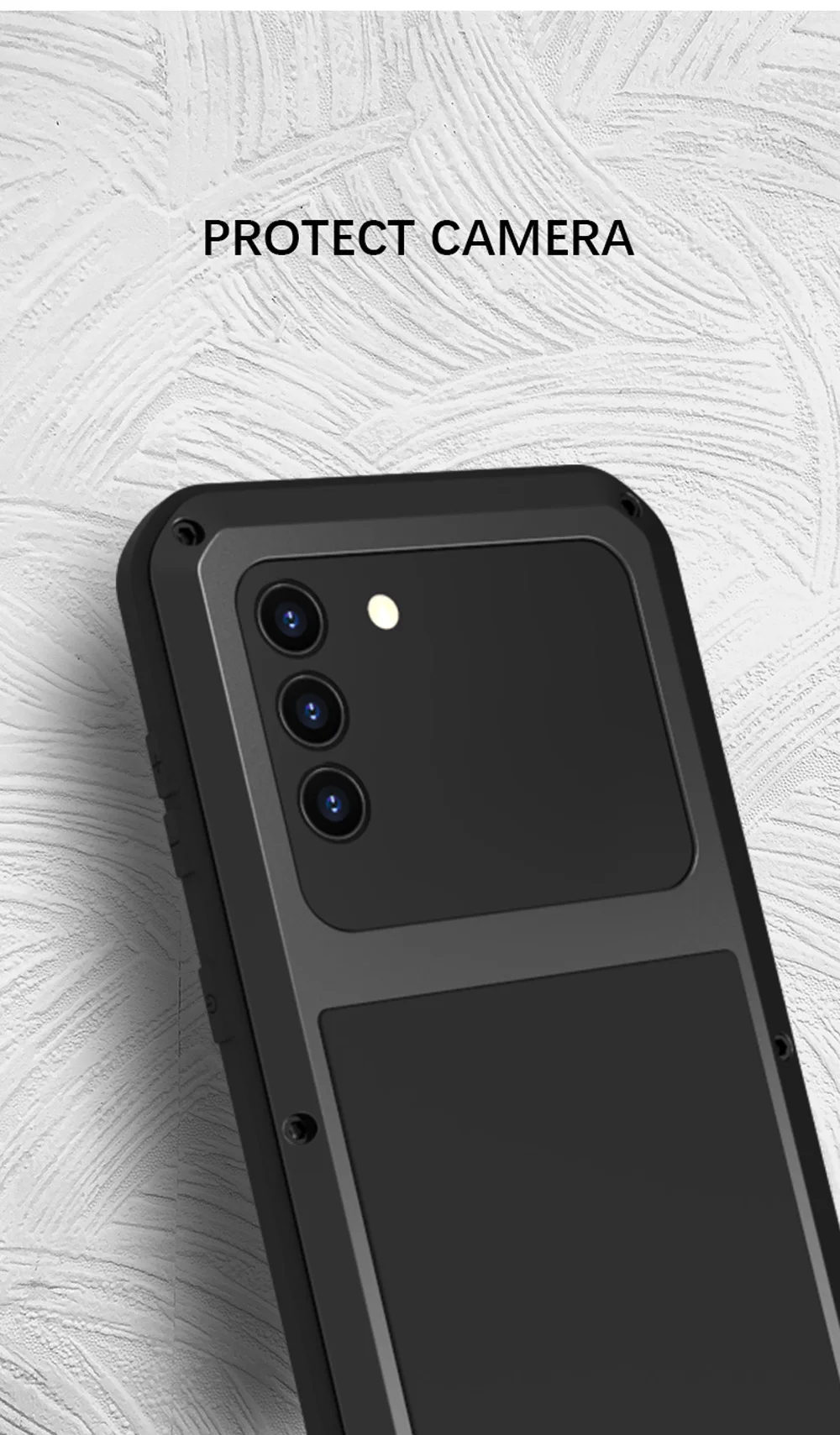 Love Mei Powerful Heavy Shockproof Fundas Metal Cover For Samsung Galaxy S21 S20 Plus Ultra 5g Fe Case Silicone Toughened Glass