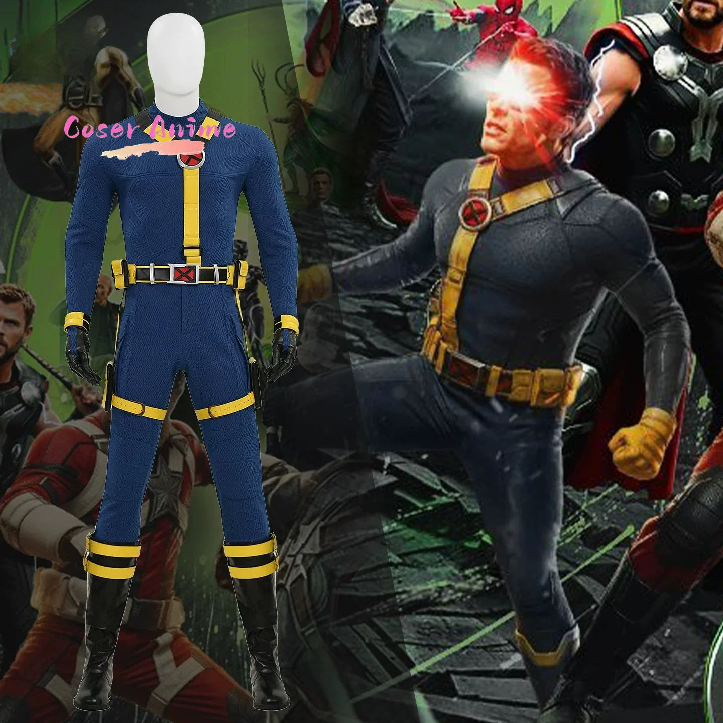 Scott Summers Cyclops Cosplay - đánh giá và giá Summer Clothing Cartoon